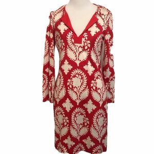 Diane Von Furstenberg Red and White Mini Dress